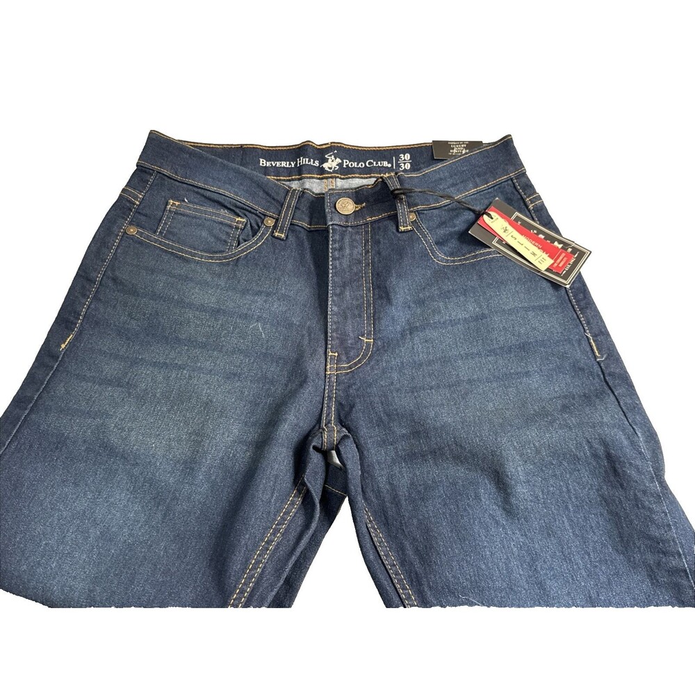 Beverly Hills Polo Club Jeans Men’s 30x30 Slim Fit Stretch Denim Blue - Picture 11 of 12